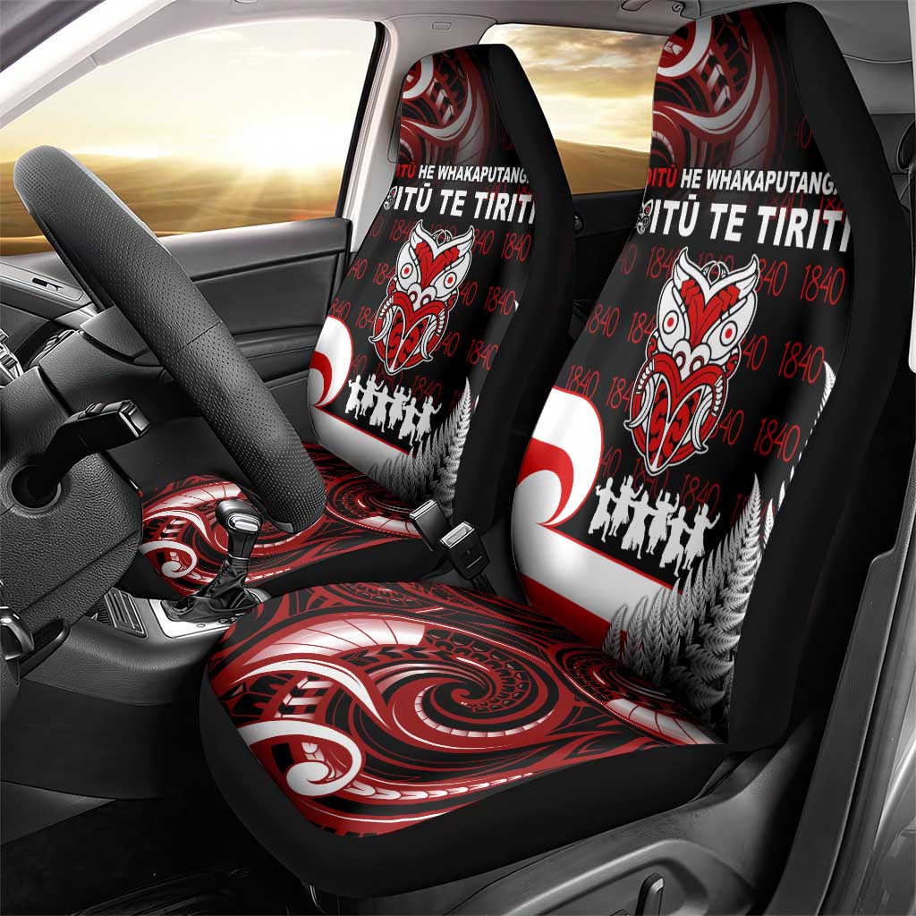 Aotearoa Toitu He Whakaputanga Car Seat Cover Toitu Te Tiriti O Waitangi LT05 - Polynesian Pride