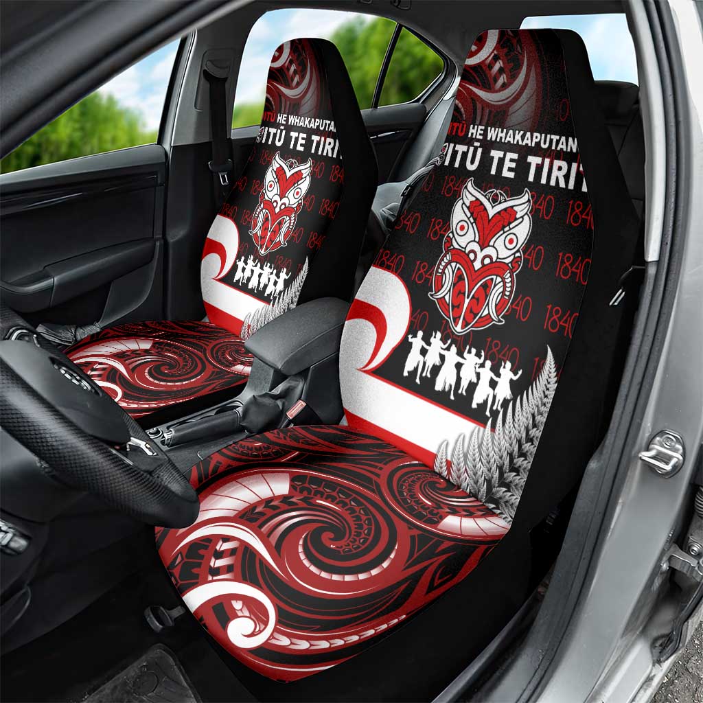 Aotearoa Toitu He Whakaputanga Car Seat Cover Toitu Te Tiriti O Waitangi LT05 - Polynesian Pride