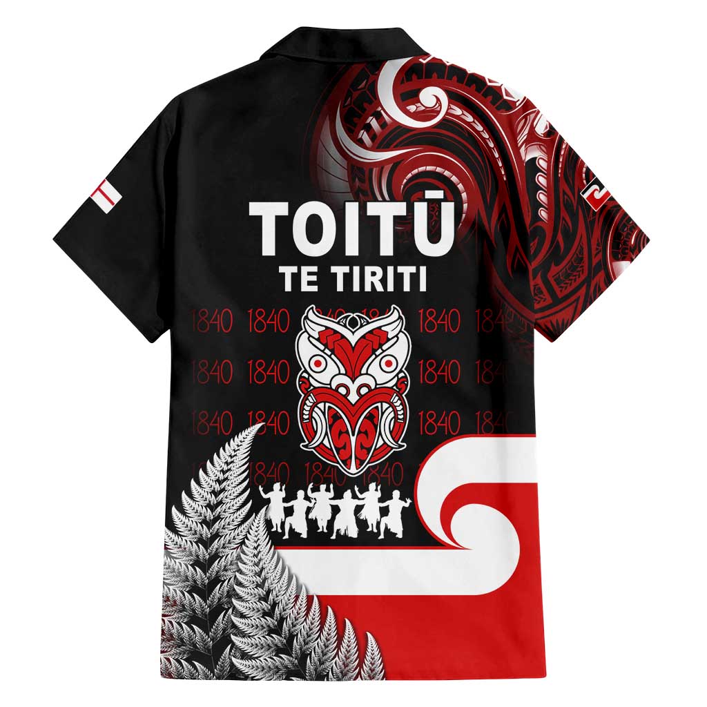 Aotearoa Toitu He Whakaputanga Family Matching Off Shoulder Maxi Dress and Hawaiian Shirt Toitu Te Tiriti O Waitangi LT05 - Polynesian Pride