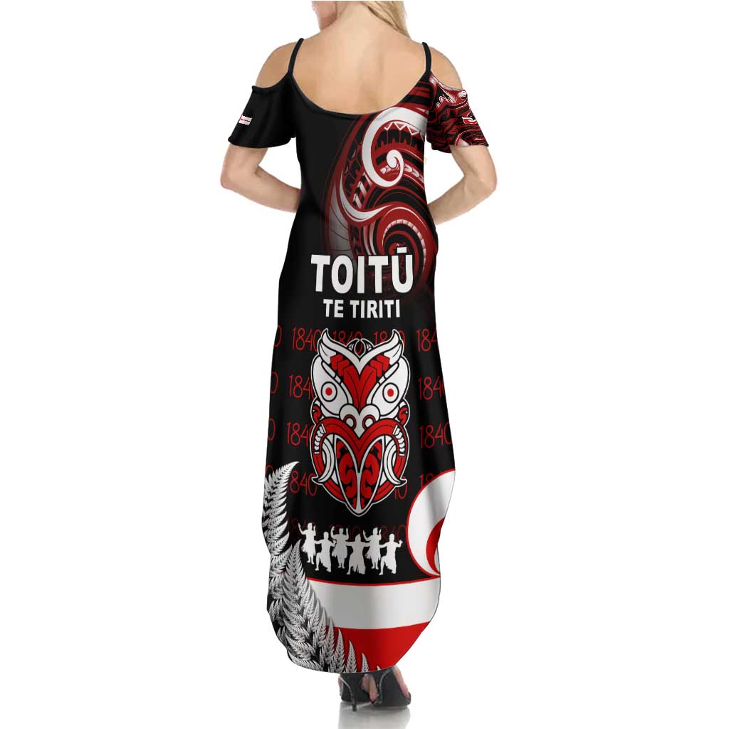 Aotearoa Toitu He Whakaputanga Family Matching Summer Maxi Dress and Hawaiian Shirt Toitu Te Tiriti O Waitangi LT05 - Polynesian Pride