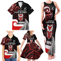 Aotearoa Toitu He Whakaputanga Family Matching Tank Maxi Dress and Hawaiian Shirt Toitu Te Tiriti O Waitangi LT05 - Polynesian Pride