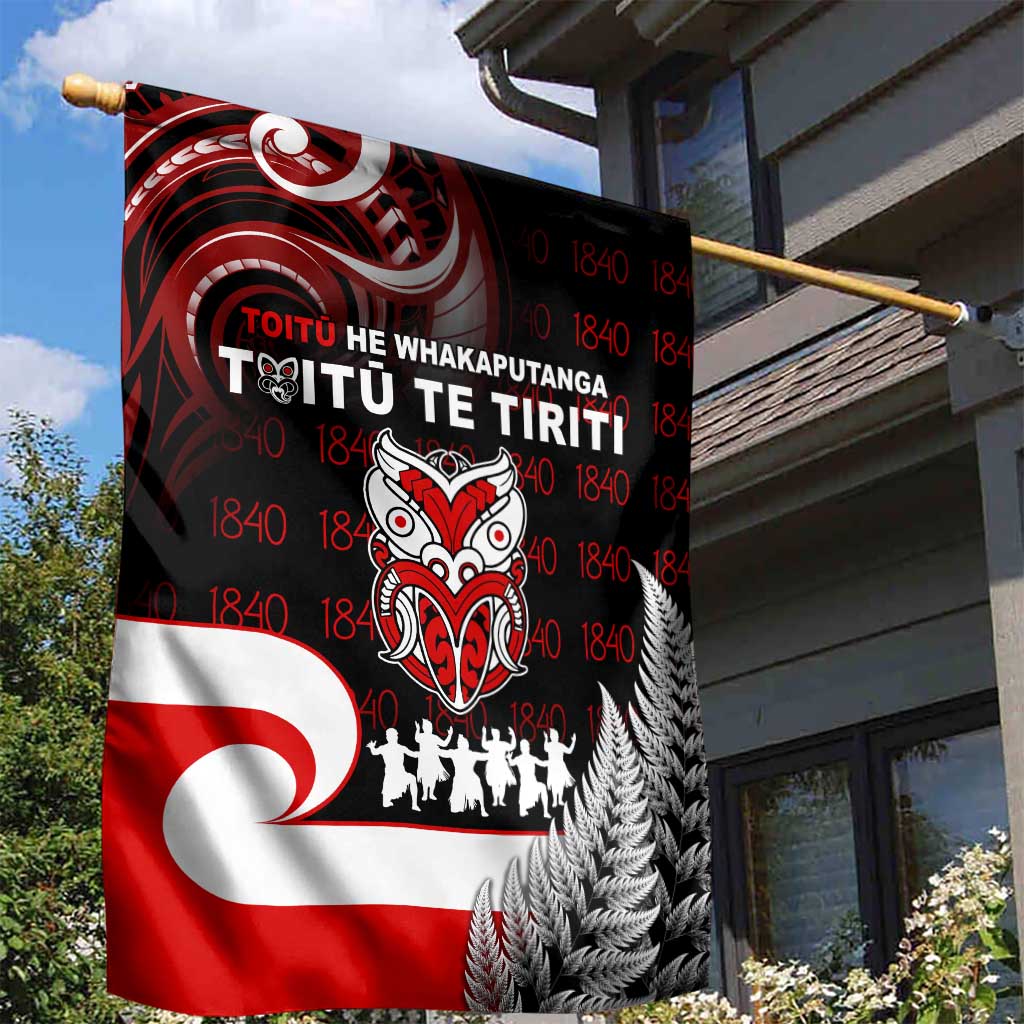 Aotearoa Toitu He Whakaputanga Garden Flag Toitu Te Tiriti O Waitangi LT05 - Polynesian Pride