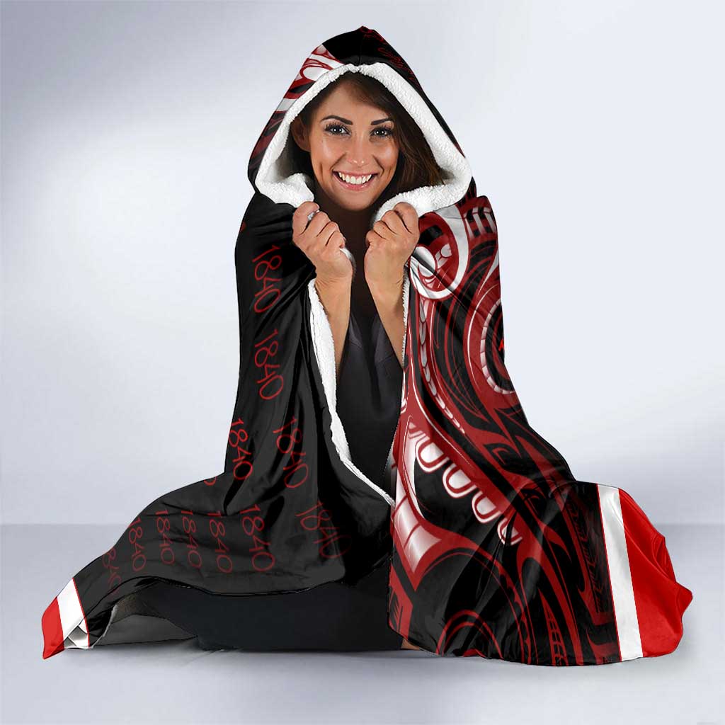 Aotearoa Toitu He Whakaputanga Hooded Blanket Toitu Te Tiriti O Waitangi LT05 - Polynesian Pride