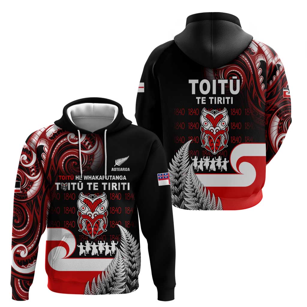 Aotearoa Toitu He Whakaputanga Hoodie Toitu Te Tiriti O Waitangi LT05 - Polynesian Pride
