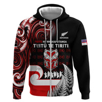 Aotearoa Toitu He Whakaputanga Hoodie Toitu Te Tiriti O Waitangi LT05 Zip Hoodie Black - Polynesian Pride