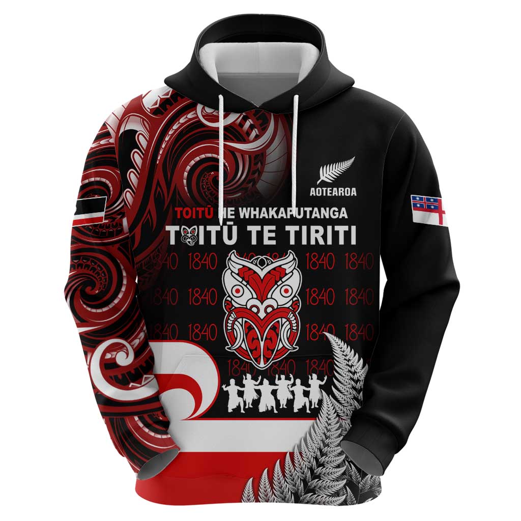 Aotearoa Toitu He Whakaputanga Hoodie Toitu Te Tiriti O Waitangi LT05 - Polynesian Pride