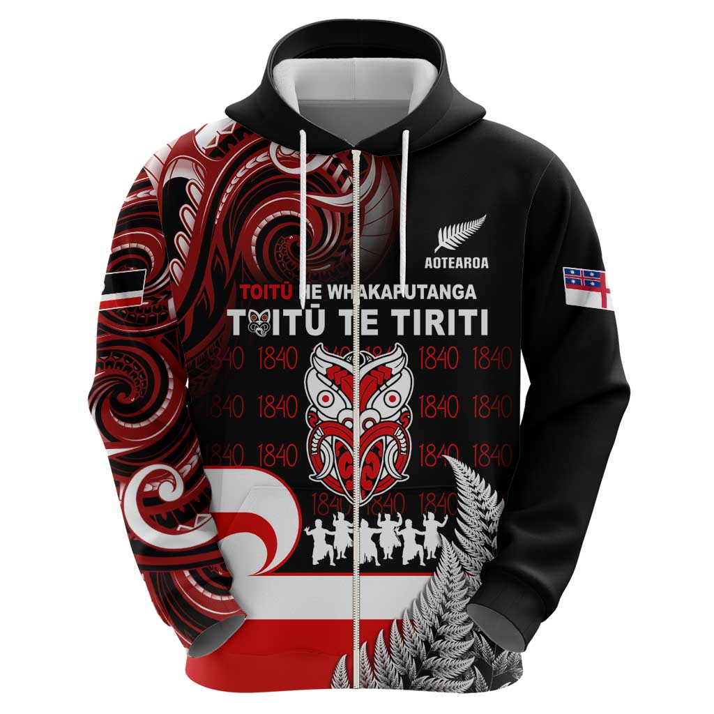 Aotearoa Toitu He Whakaputanga Hoodie Toitu Te Tiriti O Waitangi LT05 - Polynesian Pride