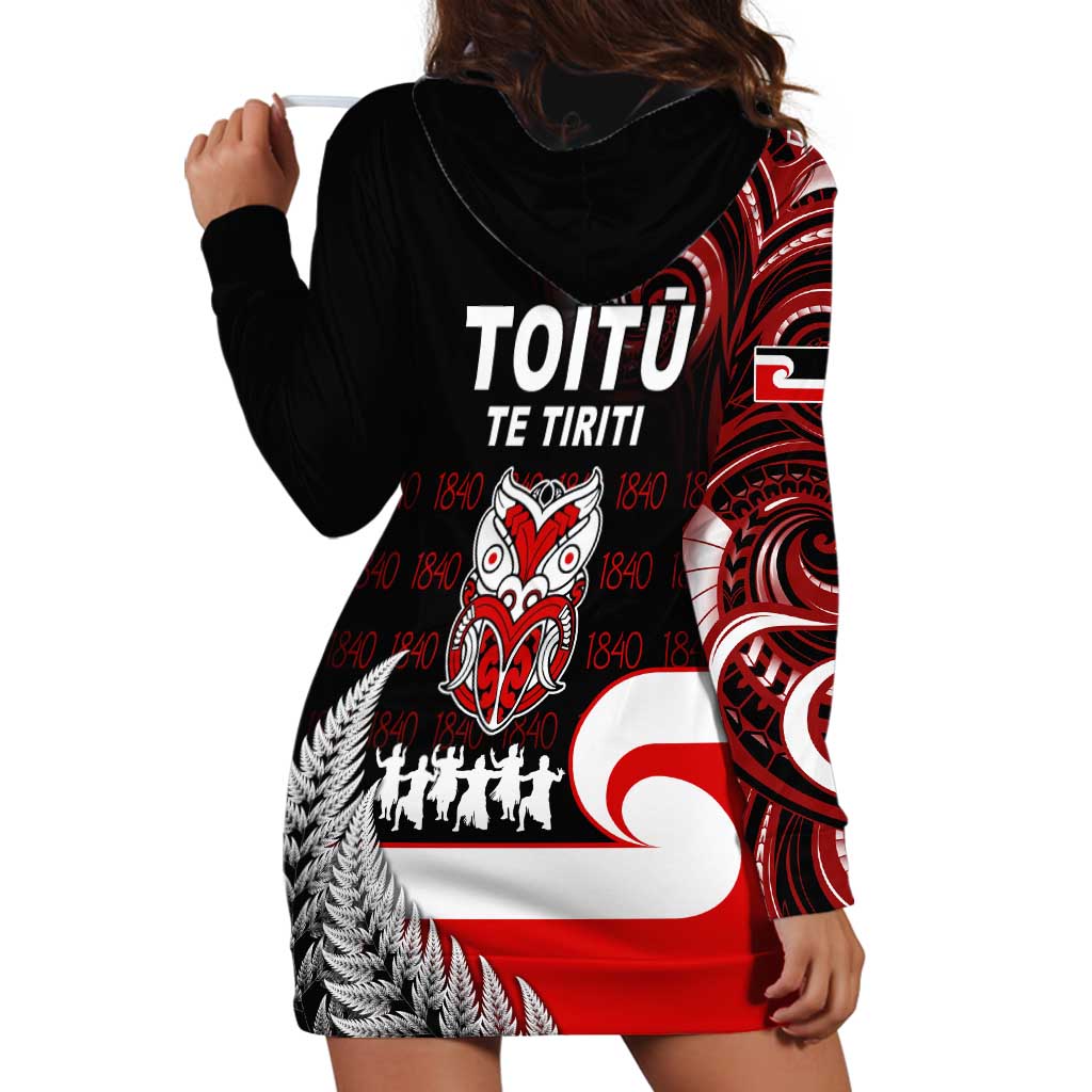 Aotearoa Toitu He Whakaputanga Hoodie Dress Toitu Te Tiriti O Waitangi LT05 - Polynesian Pride
