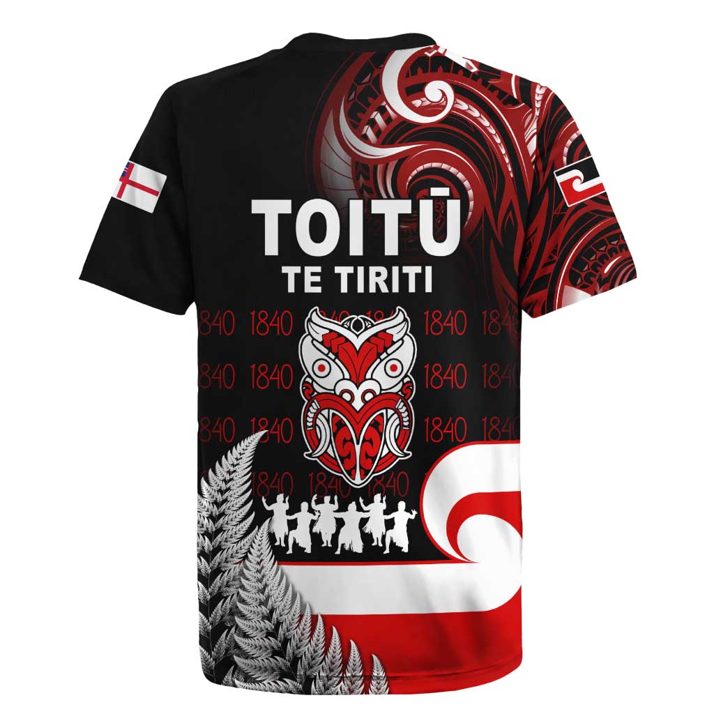 Aotearoa Toitu He Whakaputanga Rugby Jersey Toitu Te Tiriti O Waitangi LT05 - Polynesian Pride