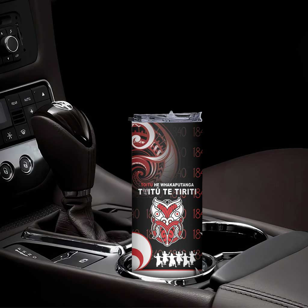 Aotearoa Toitu He Whakaputanga Skinny Tumbler Toitu Te Tiriti O Waitangi LT05 - Polynesian Pride