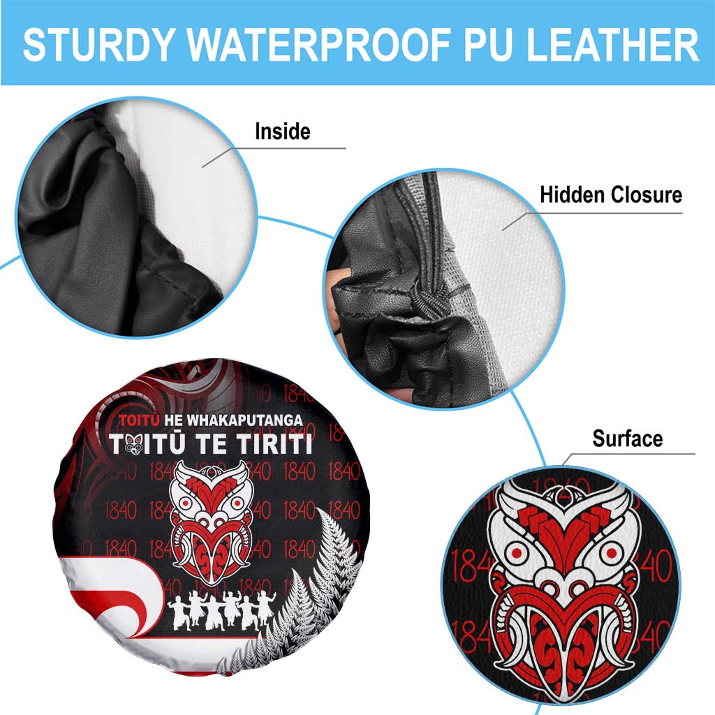 Aotearoa Toitu He Whakaputanga Spare Tire Cover Toitu Te Tiriti O Waitangi LT05 - Polynesian Pride