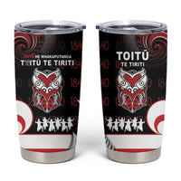 Aotearoa Toitu He Whakaputanga Tumbler Cup Toitu Te Tiriti O Waitangi LT05 Black - Polynesian Pride