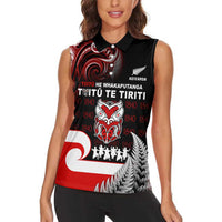 Aotearoa Toitu He Whakaputanga Women Sleeveless Polo Shirt Toitu Te Tiriti O Waitangi LT05 - Polynesian Pride