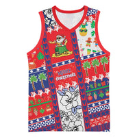 Wallis And Futuna Christmas Basketball Jersey Festive Beach Vibes LT05 Unisex Red - Polynesian Pride