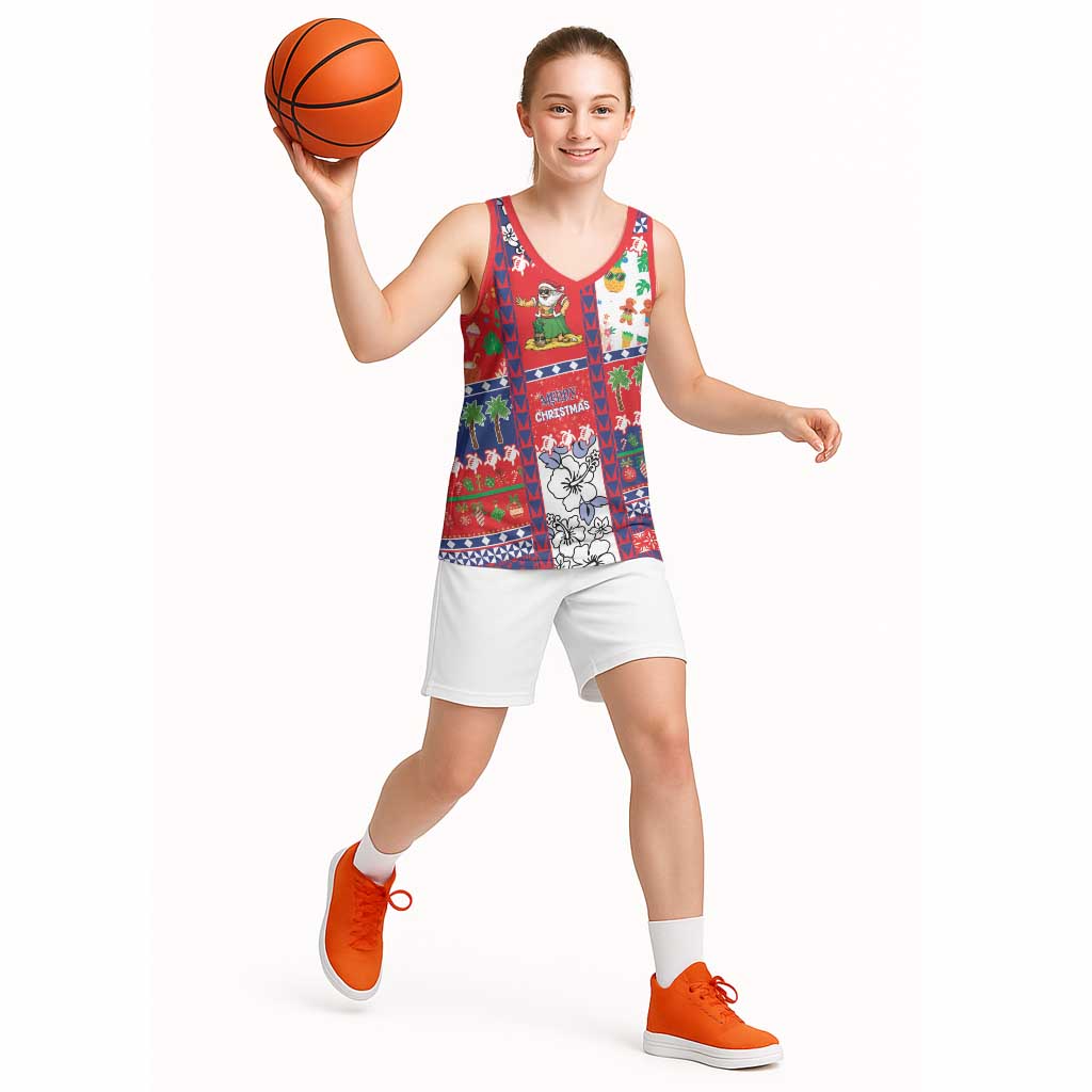 Wallis And Futuna Christmas Basketball Jersey Festive Beach Vibes LT05 - Polynesian Pride