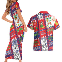 Wallis And Futuna Christmas Couples Matching Short Sleeve Bodycon Dress and Hawaiian Shirt Festive Beach Vibes LT05 - Polynesian Pride