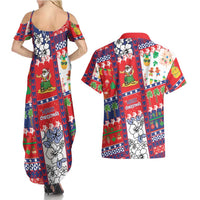 Wallis And Futuna Christmas Couples Matching Summer Maxi Dress and Hawaiian Shirt Festive Beach Vibes LT05 - Polynesian Pride