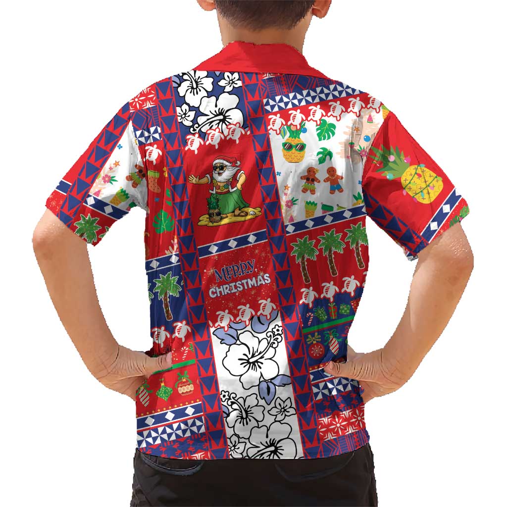Wallis And Futuna Christmas Family Matching Puletasi and Hawaiian Shirt Festive Beach Vibes LT05 - Polynesian Pride