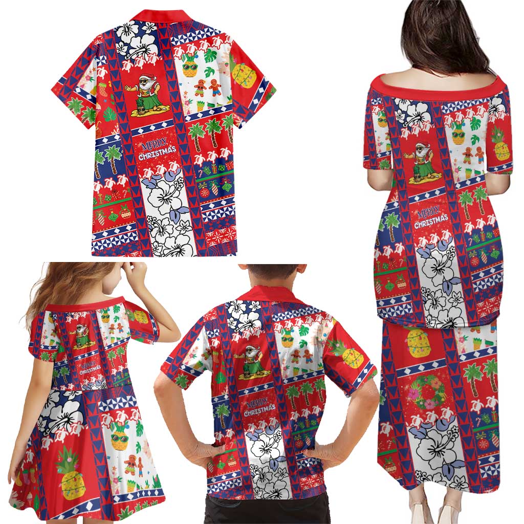 Wallis And Futuna Christmas Family Matching Puletasi and Hawaiian Shirt Festive Beach Vibes LT05 - Polynesian Pride