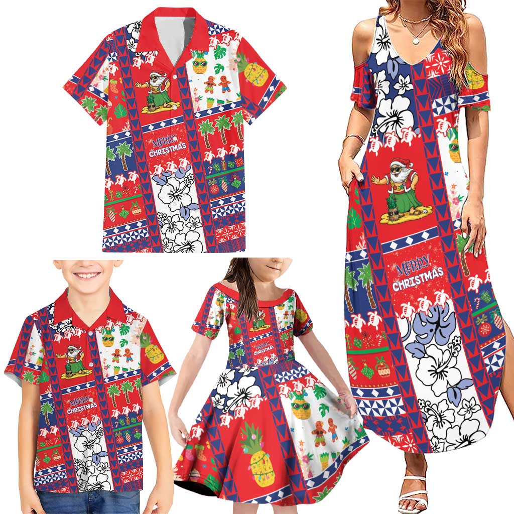 Wallis And Futuna Christmas Family Matching Summer Maxi Dress and Hawaiian Shirt Festive Beach Vibes - Polynesian Pride