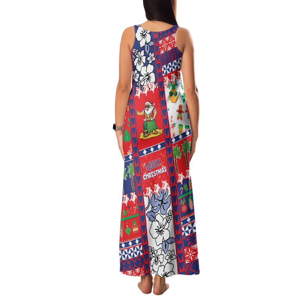 Wallis And Futuna Christmas Family Matching Tank Maxi Dress and Hawaiian Shirt Festive Beach Vibes LT05 - Polynesian Pride