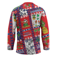 Wallis And Futuna Christmas Hockey Jersey Festive Beach Vibes - Polynesian Pride