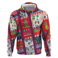 Wallis And Futuna Christmas Hoodie Festive Beach Vibes LT05 Pullover Hoodie Red - Polynesian Pride
