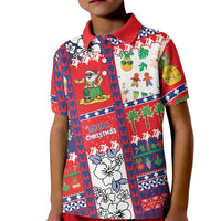 Wallis And Futuna Christmas Kid Polo Shirt Festive Beach Vibes - Polynesian Pride