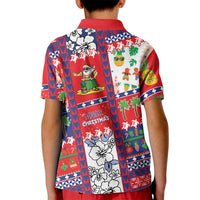 Wallis And Futuna Christmas Kid Polo Shirt Festive Beach Vibes - Polynesian Pride