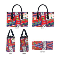 Wallis And Futuna Christmas Leather Bag Festive Beach Vibes - Polynesian Pride