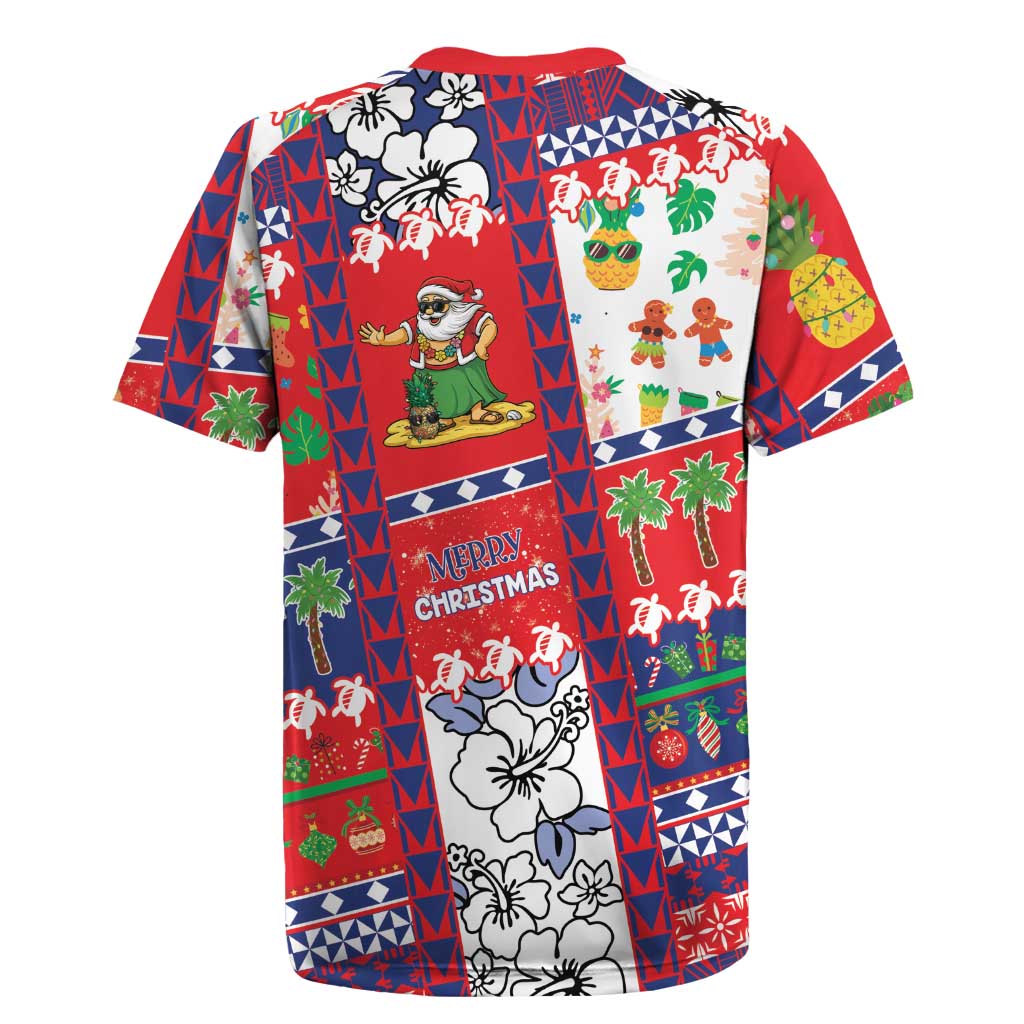 Wallis And Futuna Christmas Rugby Jersey Festive Beach Vibes - Polynesian Pride