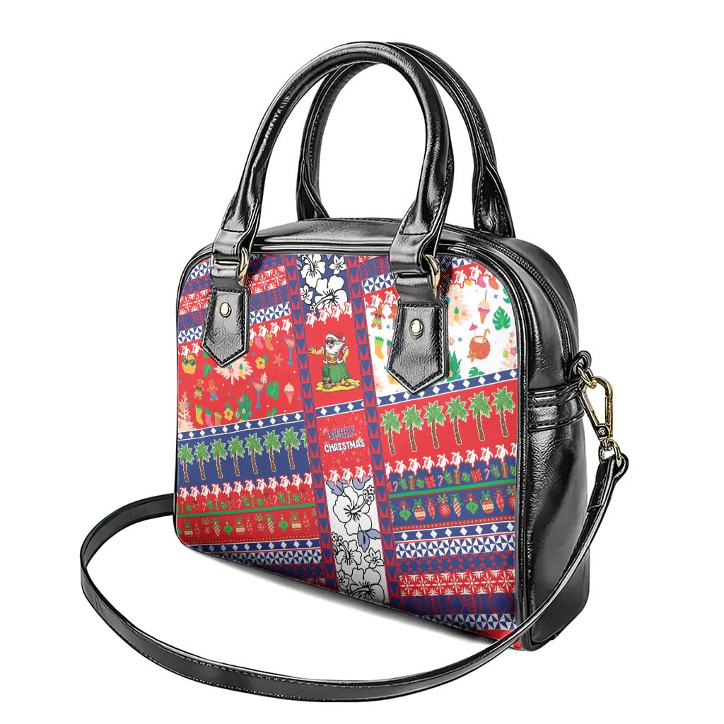 Wallis And Futuna Christmas Shoulder Handbag Festive Beach Vibes - Polynesian Pride