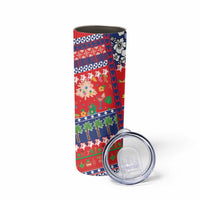 Wallis And Futuna Christmas Skinny Tumbler Festive Beach Vibes LT05 - Polynesian Pride