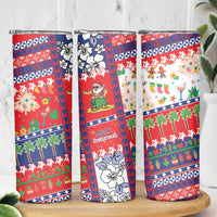 Wallis And Futuna Christmas Skinny Tumbler Festive Beach Vibes LT05 - Polynesian Pride