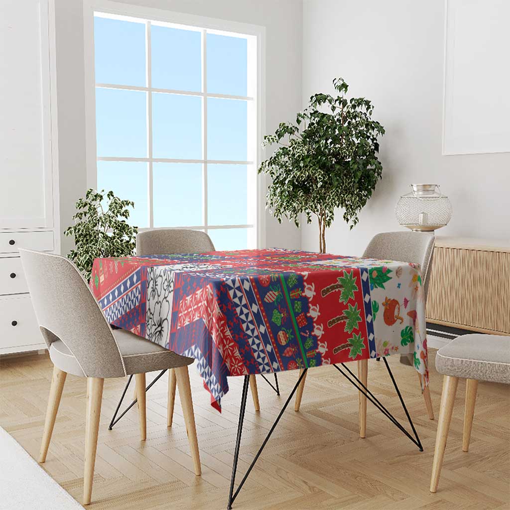 Wallis And Futuna Christmas Tablecloth Festive Beach Vibes - Polynesian Pride