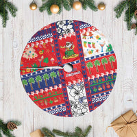 Wallis And Futuna Christmas Tree Skirt Festive Beach Vibes LT05 Casual Red - Polynesian Pride