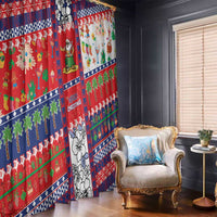 Wallis And Futuna Christmas Window Curtain Festive Beach Vibes LT05 - Polynesian Pride