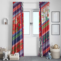 Wallis And Futuna Christmas Window Curtain Festive Beach Vibes LT05 - Polynesian Pride