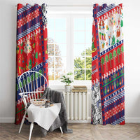 Wallis And Futuna Christmas Window Curtain Festive Beach Vibes LT05 - Polynesian Pride