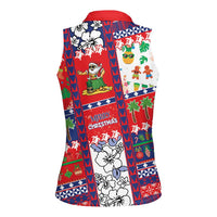 Wallis And Futuna Christmas Women Sleeveless Polo Shirt Festive Beach Vibes LT05 - Polynesian Pride