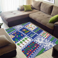 Northern Mariana Islands Christmas Area Rug Festive Beach Vibes - Polynesian Pride