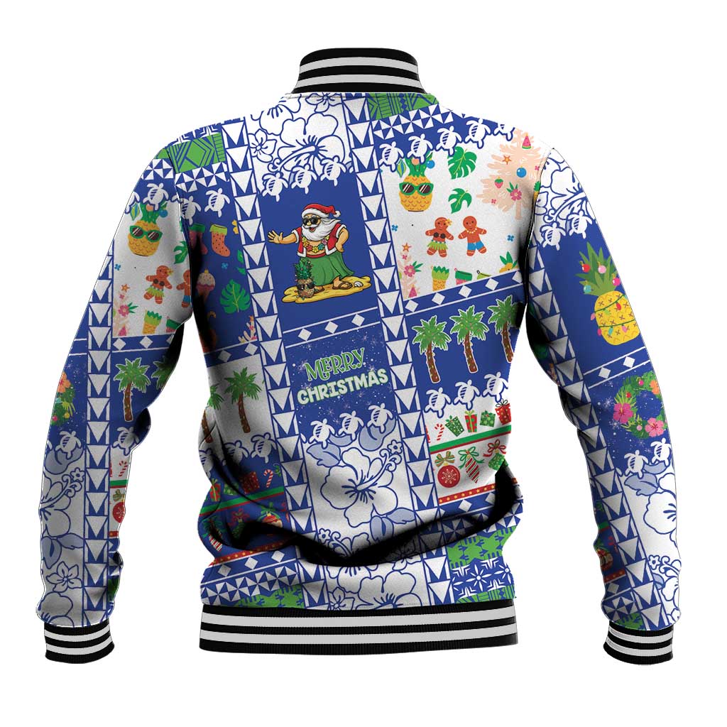 Northern Mariana Islands Christmas Baseball Jacket Festive Beach Vibes LT05 - Polynesian Pride