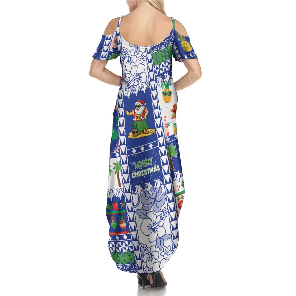 Northern Mariana Islands Christmas Family Matching Summer Maxi Dress and Hawaiian Shirt Festive Beach Vibes LT05 - Polynesian Pride