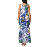 Northern Mariana Islands Christmas Family Matching Tank Maxi Dress and Hawaiian Shirt Festive Beach Vibes LT05 - Polynesian Pride