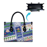 Northern Mariana Islands Christmas Leather Bag Festive Beach Vibes LT05 - Polynesian Pride