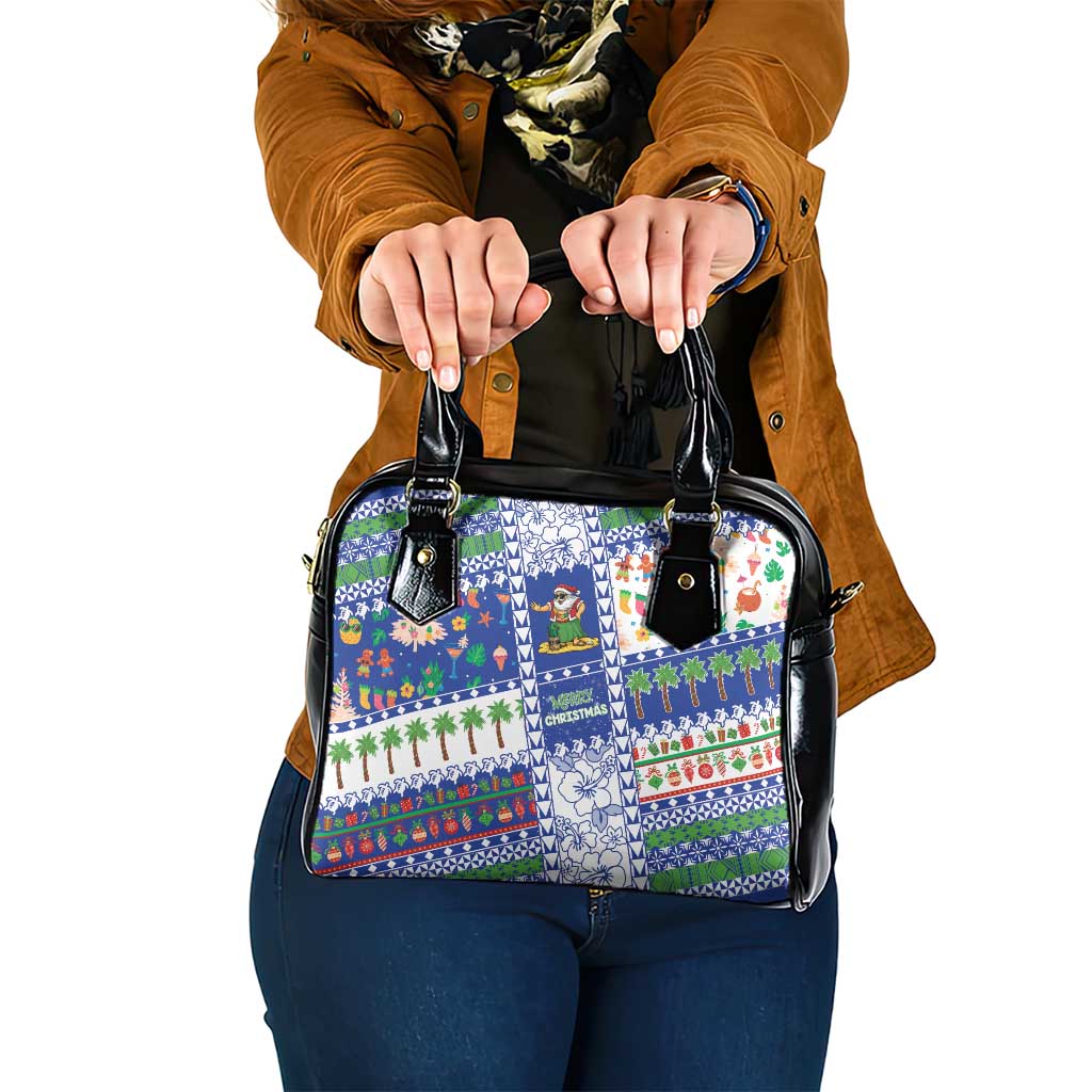 Northern Mariana Islands Christmas Shoulder Handbag Festive Beach Vibes - Polynesian Pride