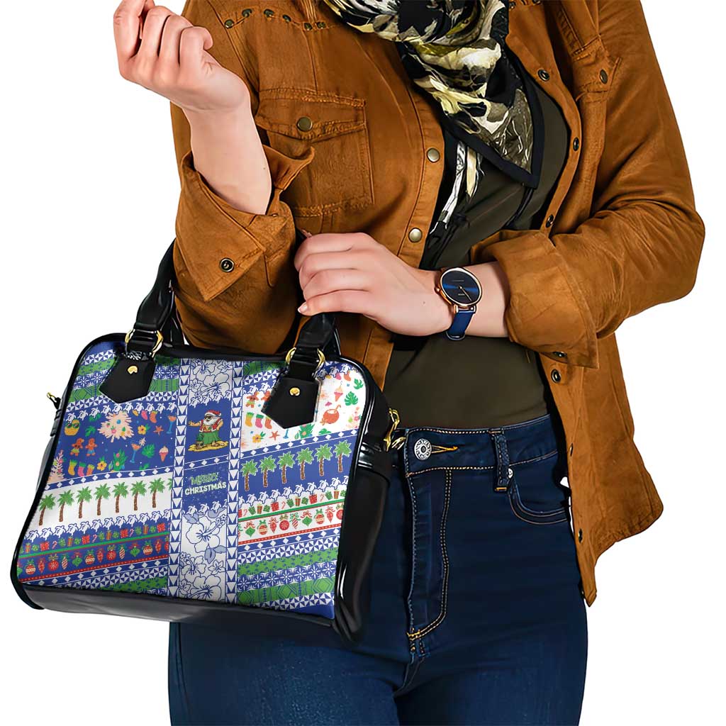 Northern Mariana Islands Christmas Shoulder Handbag Festive Beach Vibes - Polynesian Pride