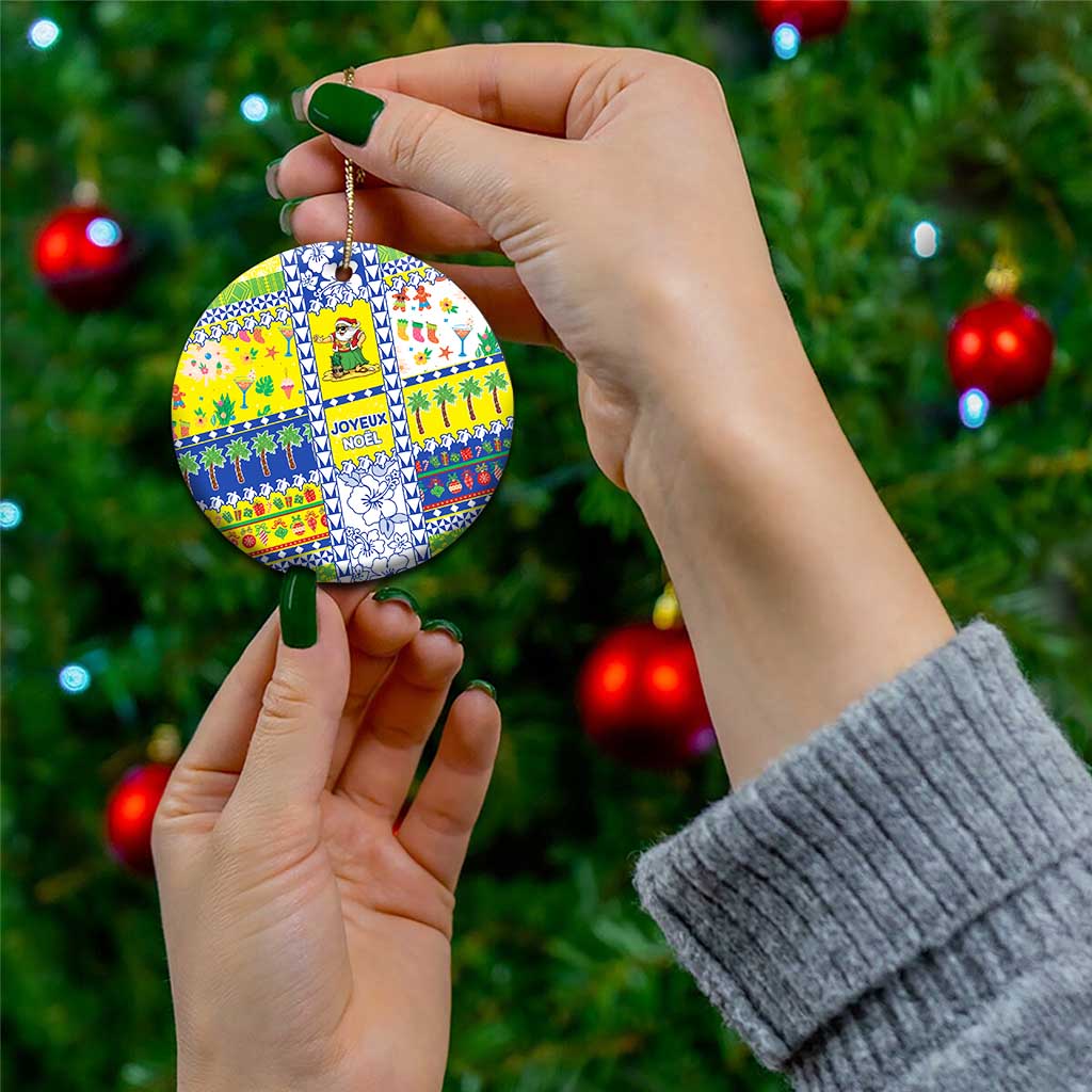 New Caledonia Christmas Ceramic Ornament Festive Beach Vibes - Polynesian Pride