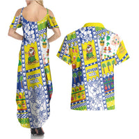 New Caledonia Christmas Couples Matching Summer Maxi Dress and Hawaiian Shirt Festive Beach Vibes LT05 - Polynesian Pride