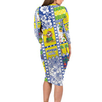 New Caledonia Christmas Family Matching Long Sleeve Bodycon Dress and Hawaiian Shirt Festive Beach Vibes LT05 - Polynesian Pride